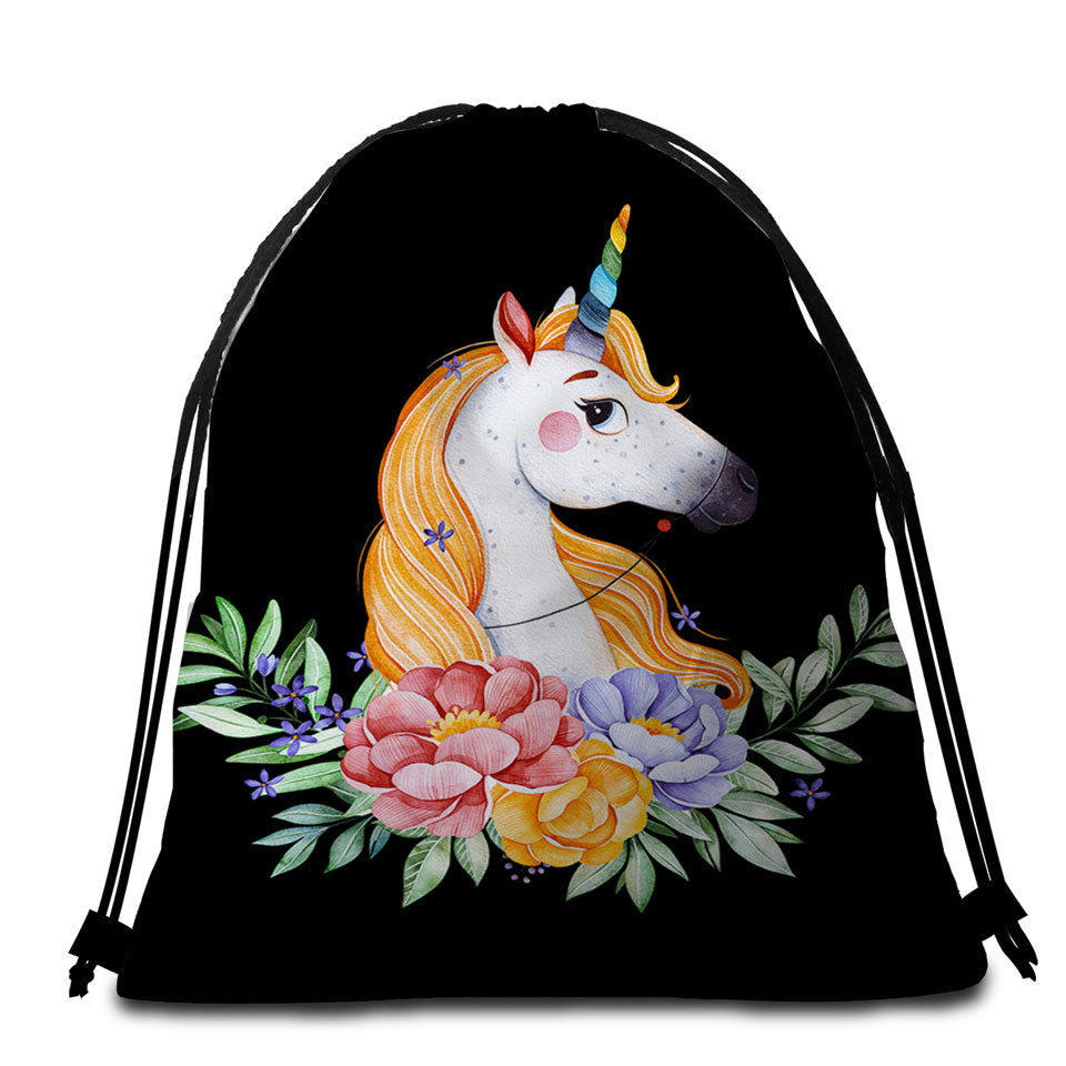 Gorgeous Unicorn and Flowers Beach Towel Pack