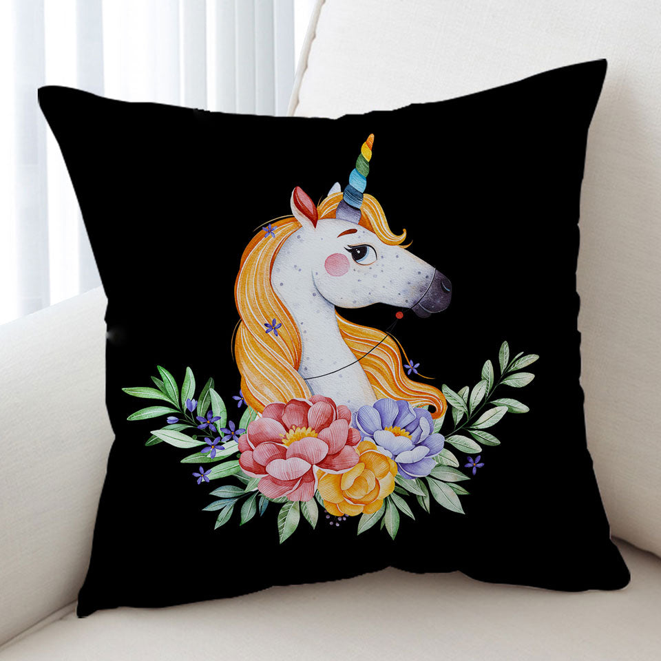 Gorgeous Unicorn and Flowers Decorative Cushions