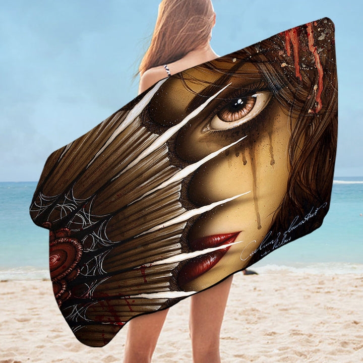 Gothic Beach Towels Fantasy Nahimana Bloody Woman