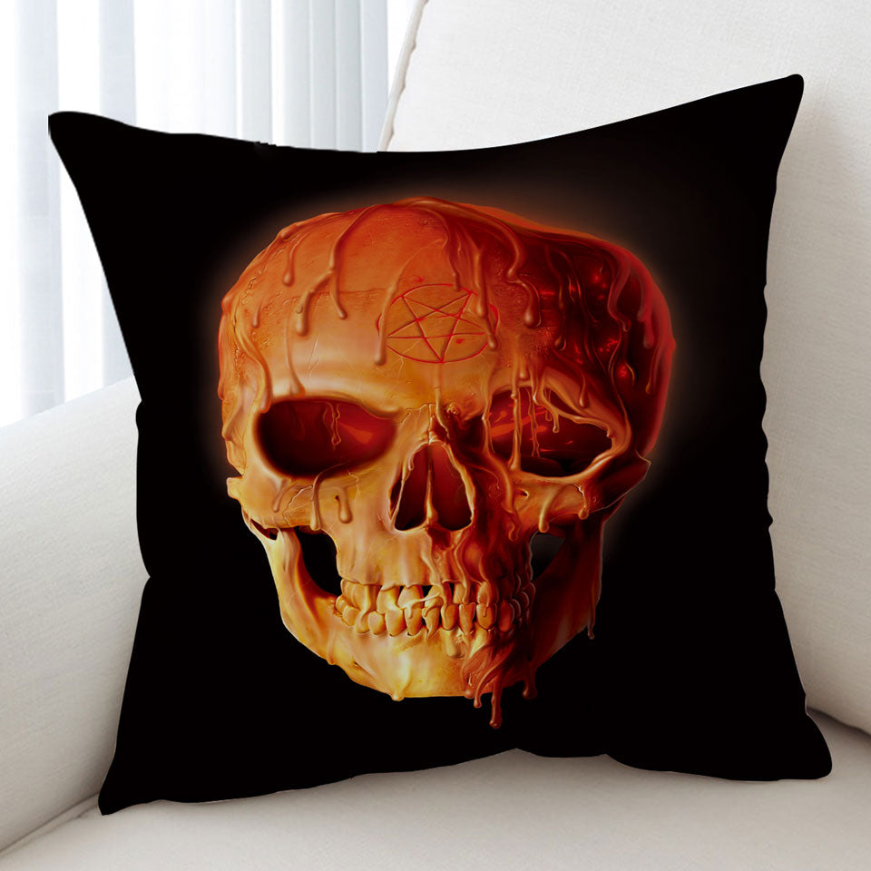 Gothic Dark Art Wax Skull Cushion Covers
