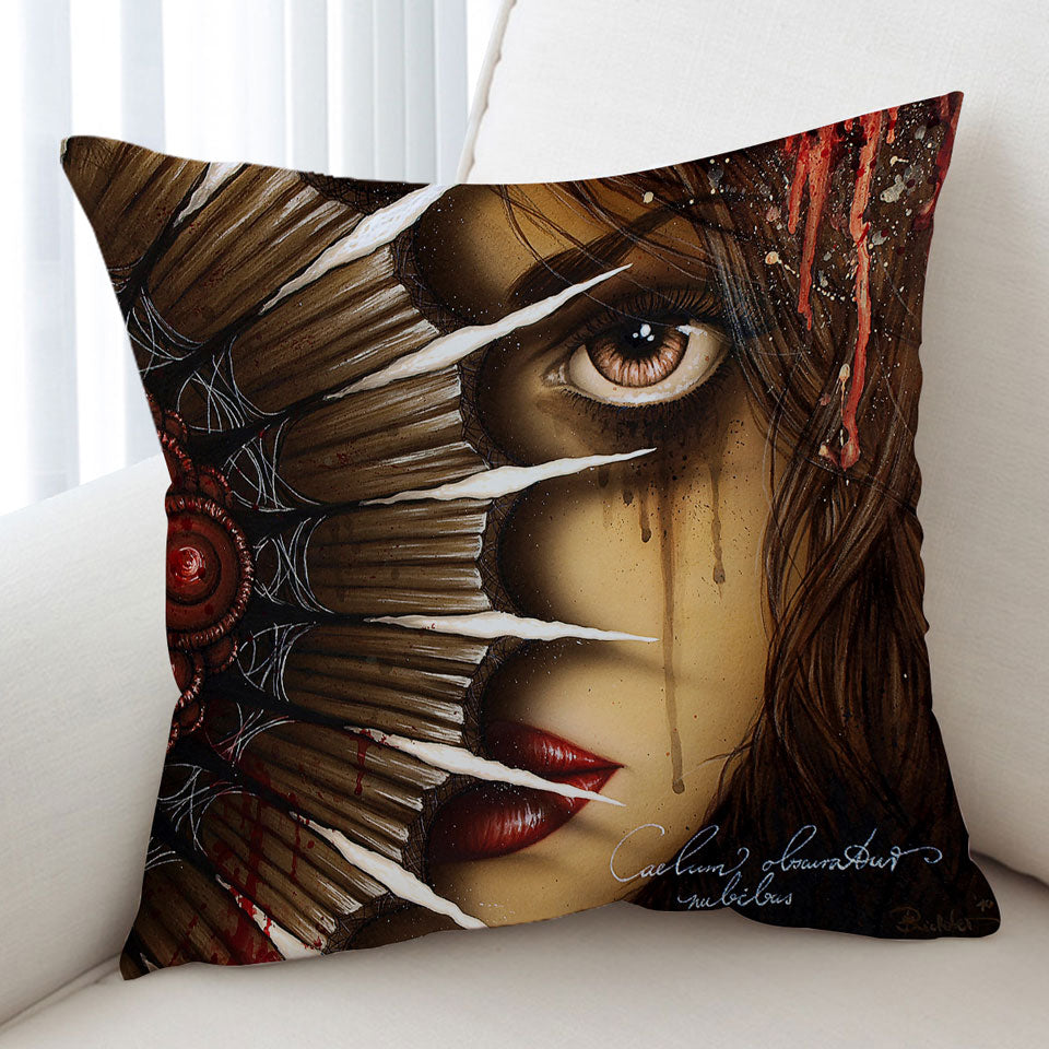 Gothic Fantasy Nahimana Bloody Woman Cushion