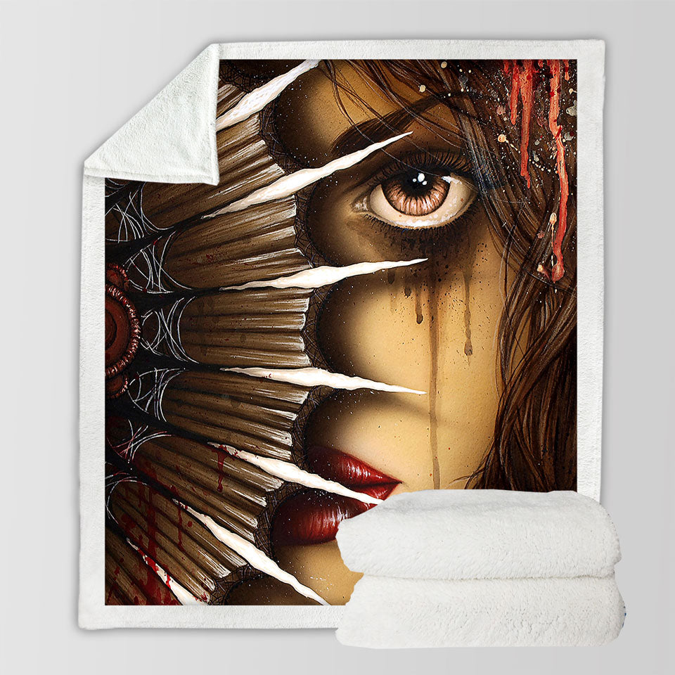 products/Gothic-Fantasy-Nahimana-Bloody-Woman-Throw-Blanket