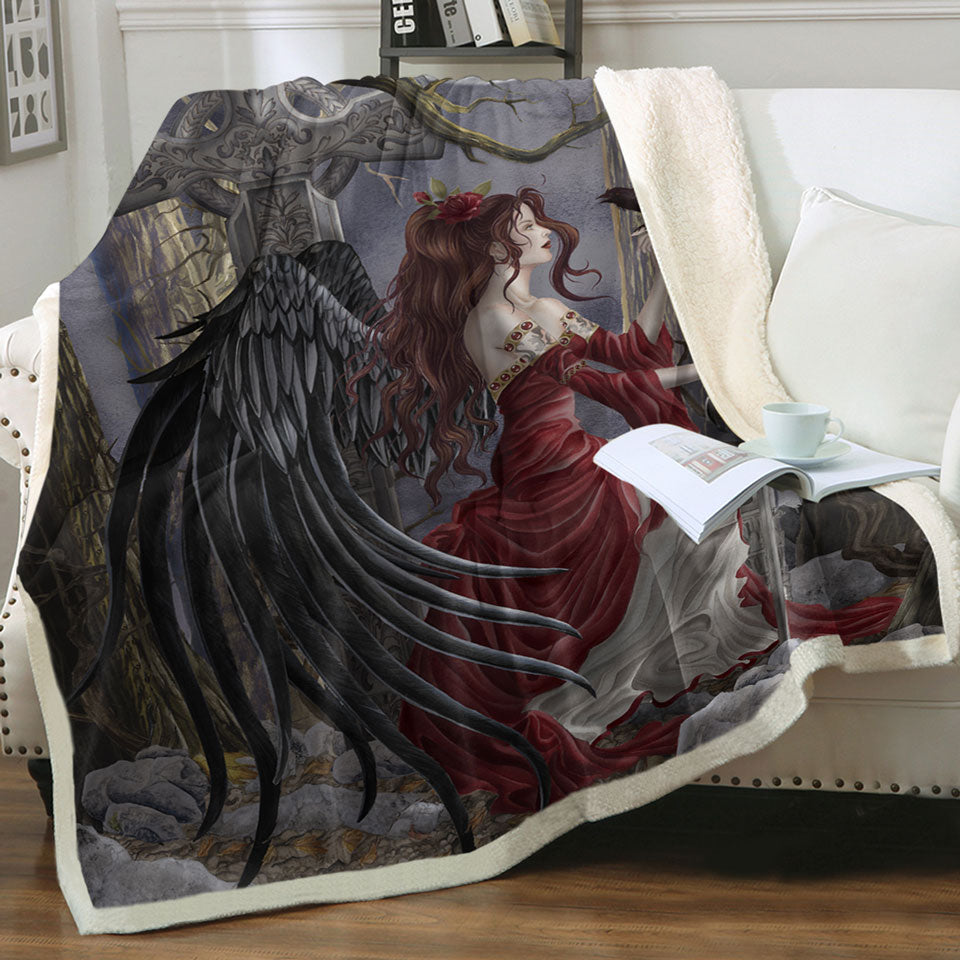 products/Gothic-Throw-Blanket-Fantasy-Art-the-Graveyard-Fairy