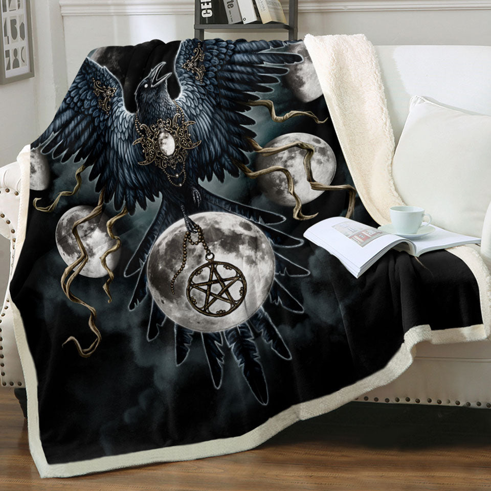 products/Gothic-Throws-Art-Sinister-Wings-Moon-Night-Crow