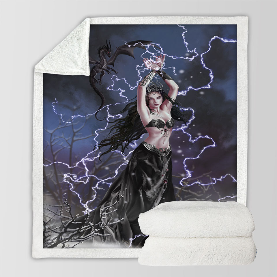 products/Gothic-Throws-Fantasy-Art-Dark-Woman-with-her-Dragon