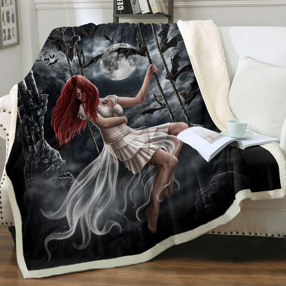products/Gothic-Throws-Night-Art-Draculas-Bride-Redhead-Girl-and-Bats