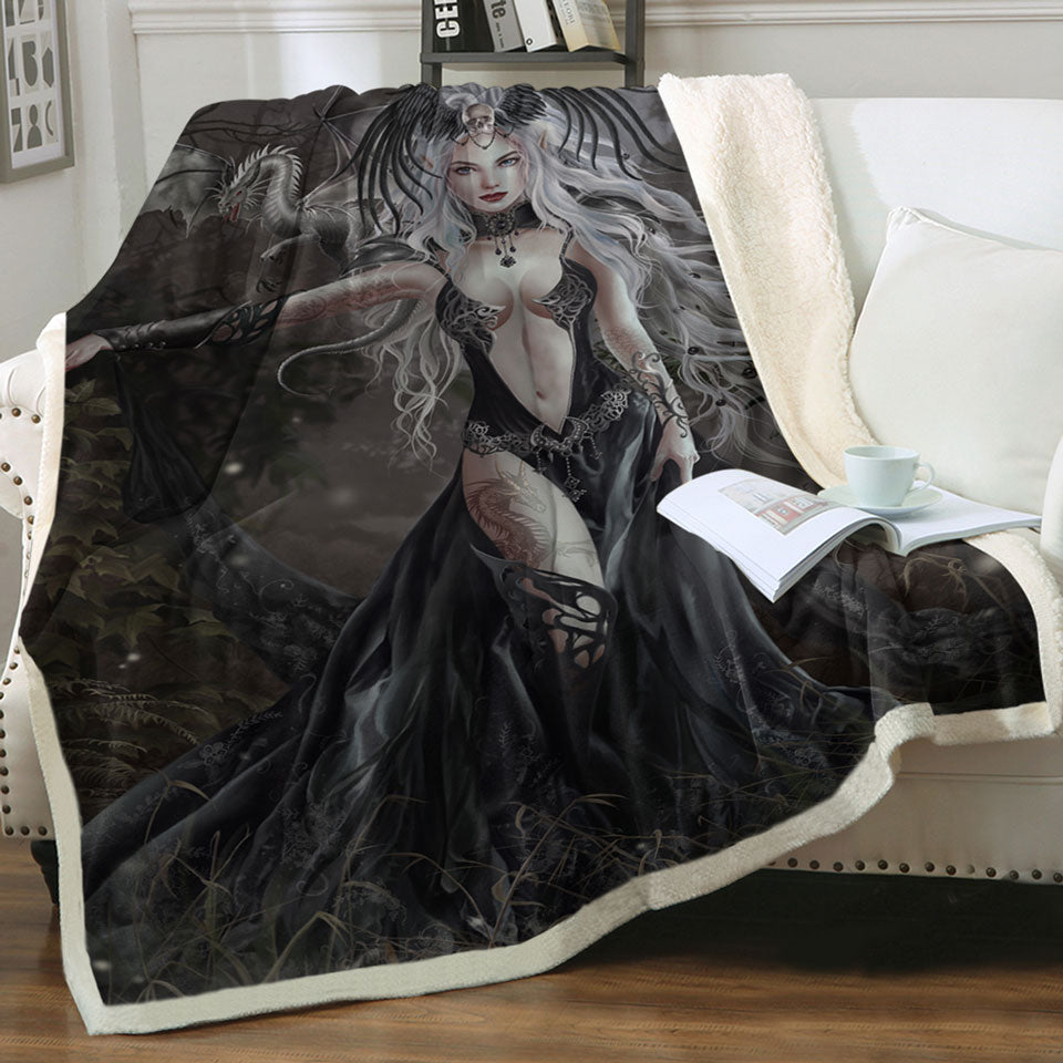 products/Gothic-Throws-with-Fantasy-Art-My-Queen-of-Havoc-and-Dragon