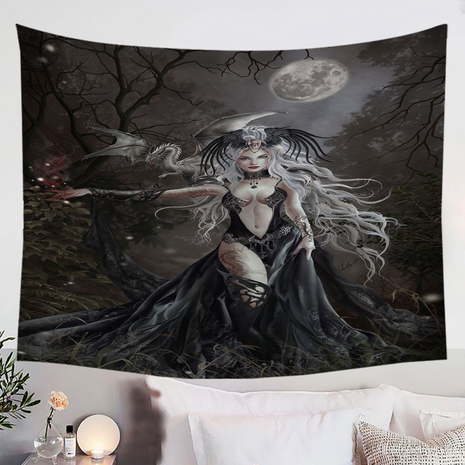 Gothic-Wall-Decor-Tapestries-with-Fantasy-Art-My-Queen-of-Havoc-and-Dragon