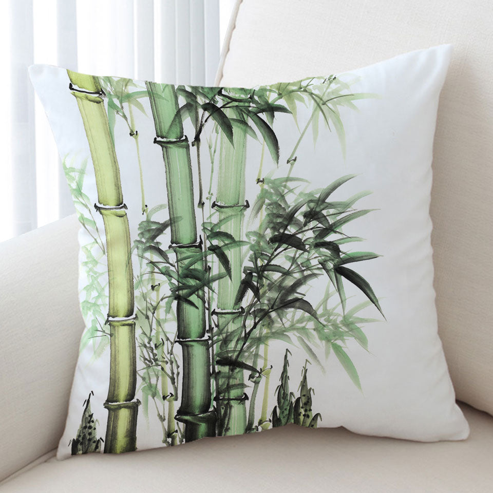Green Bamboo Cushion Cover