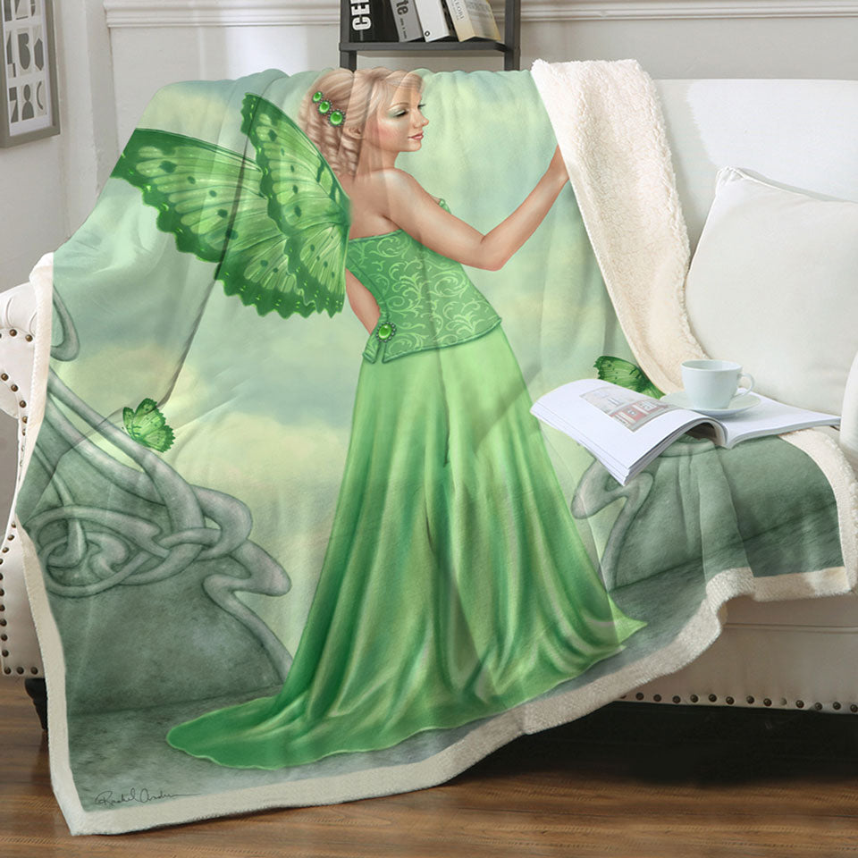 products/Green-Kids-Throws-Peridot-Butterfly-Girl