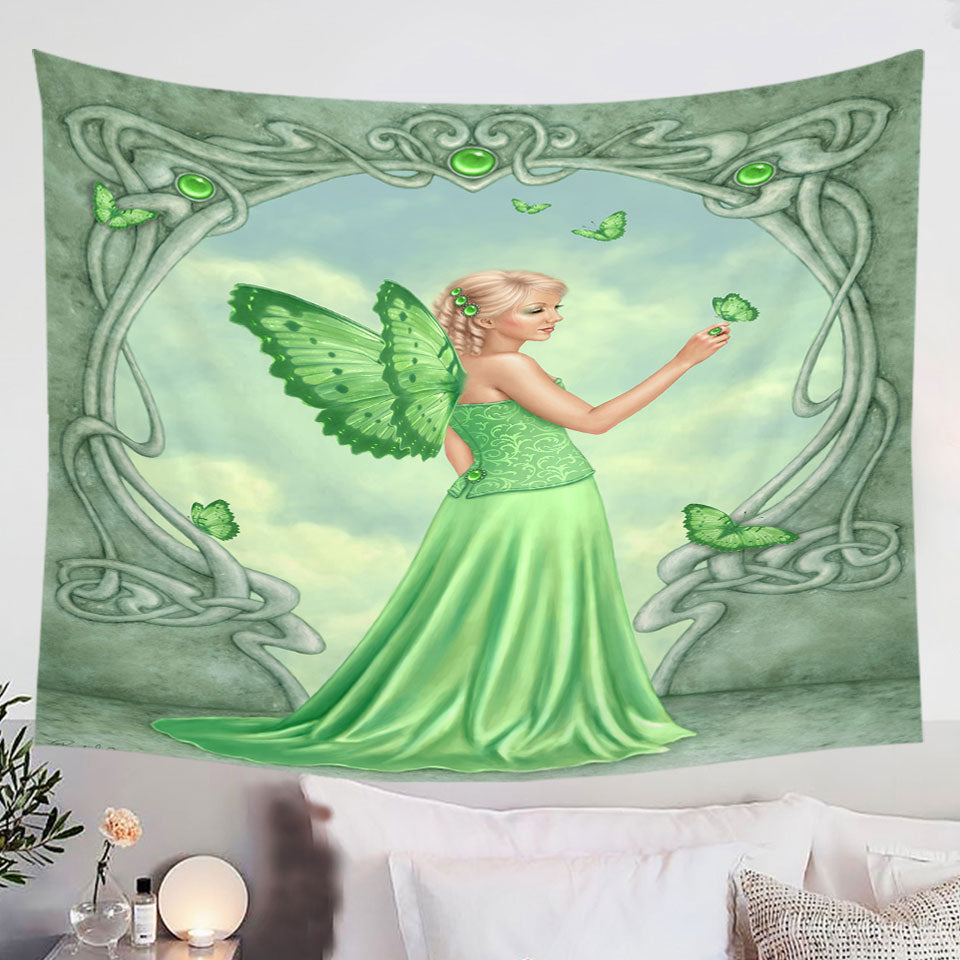 Green-Kids-Wall-Decor-Peridot-Butterfly-Girl