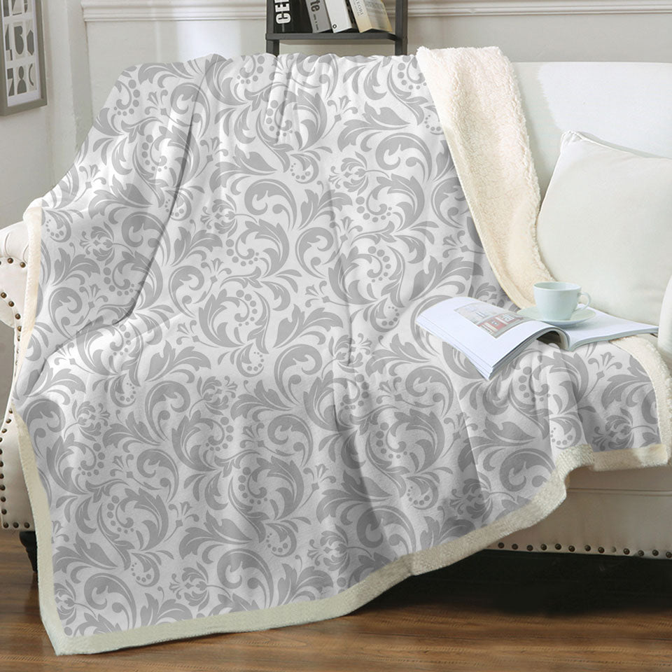 Grey Pattern Throws of Royal Floral