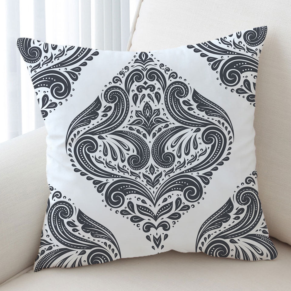 Grey Royal Floral Cushion