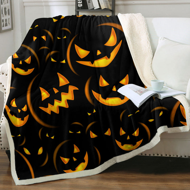 Halloween Blankets Scary Pumpkins