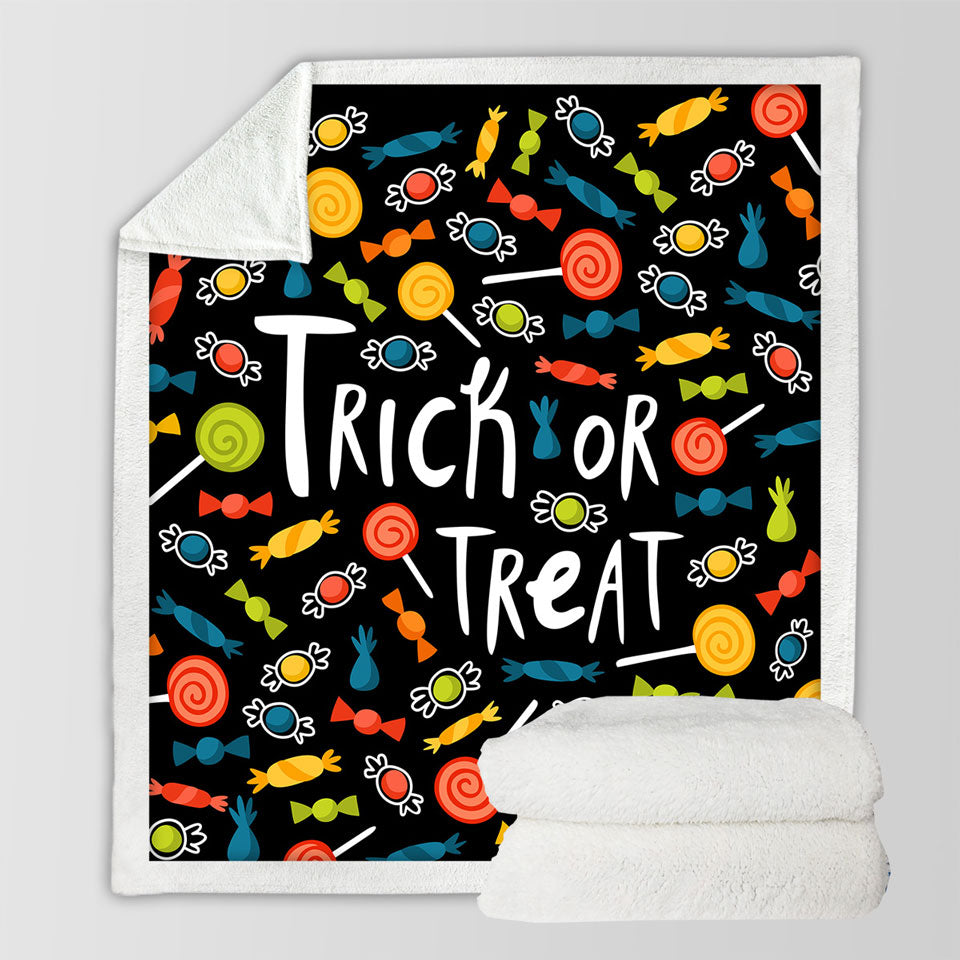 Halloween Blankets Trick or Treat Candies