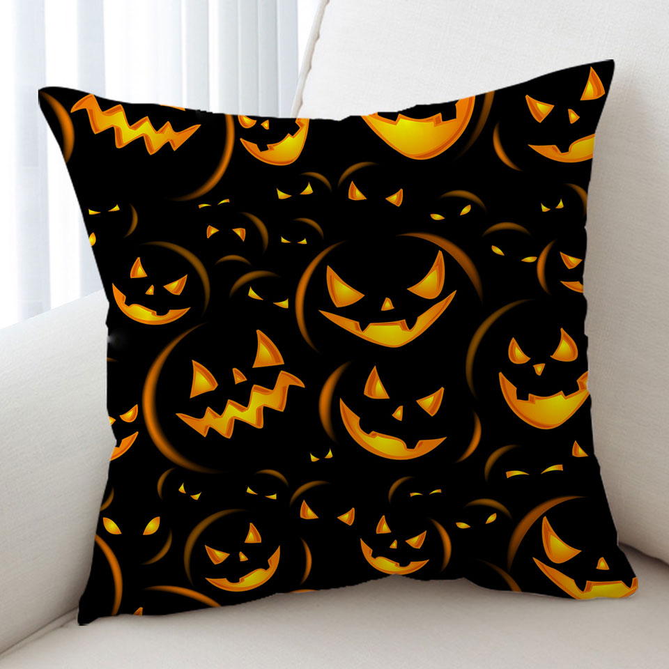 Halloween Cushion Scary Pumpkins