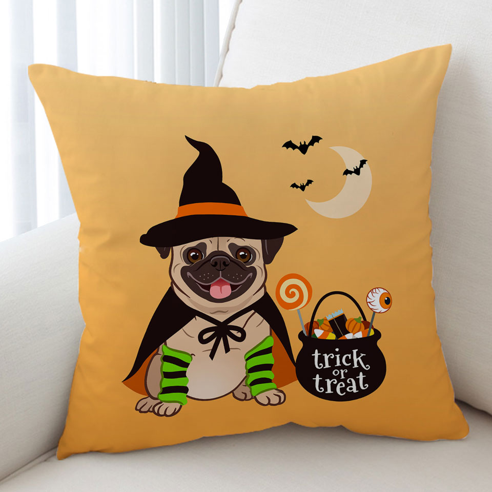 Halloween Cushions with Pug