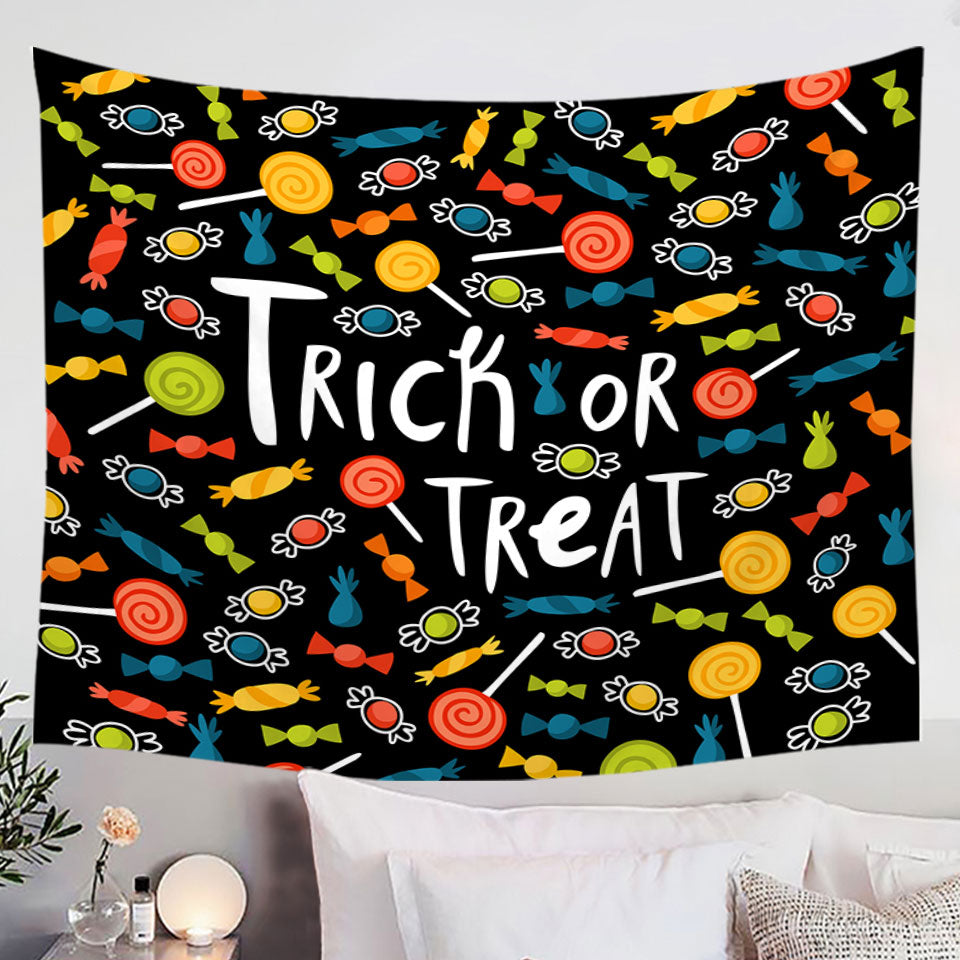 Halloween Hanging Fabric On Wall Trick or Treat Candies