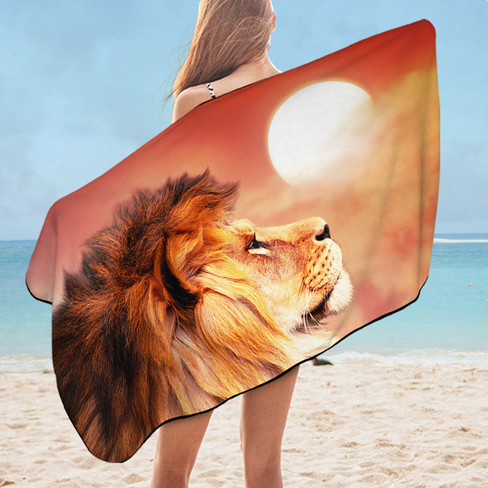 Handsome Lion Boys Beach Towels