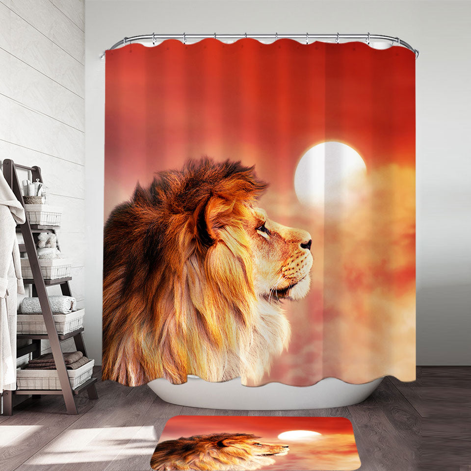 Handsome Lion Shower Curtain