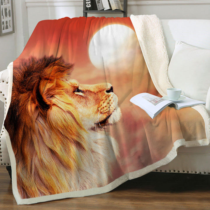 Handsome Lion Throw Blanket