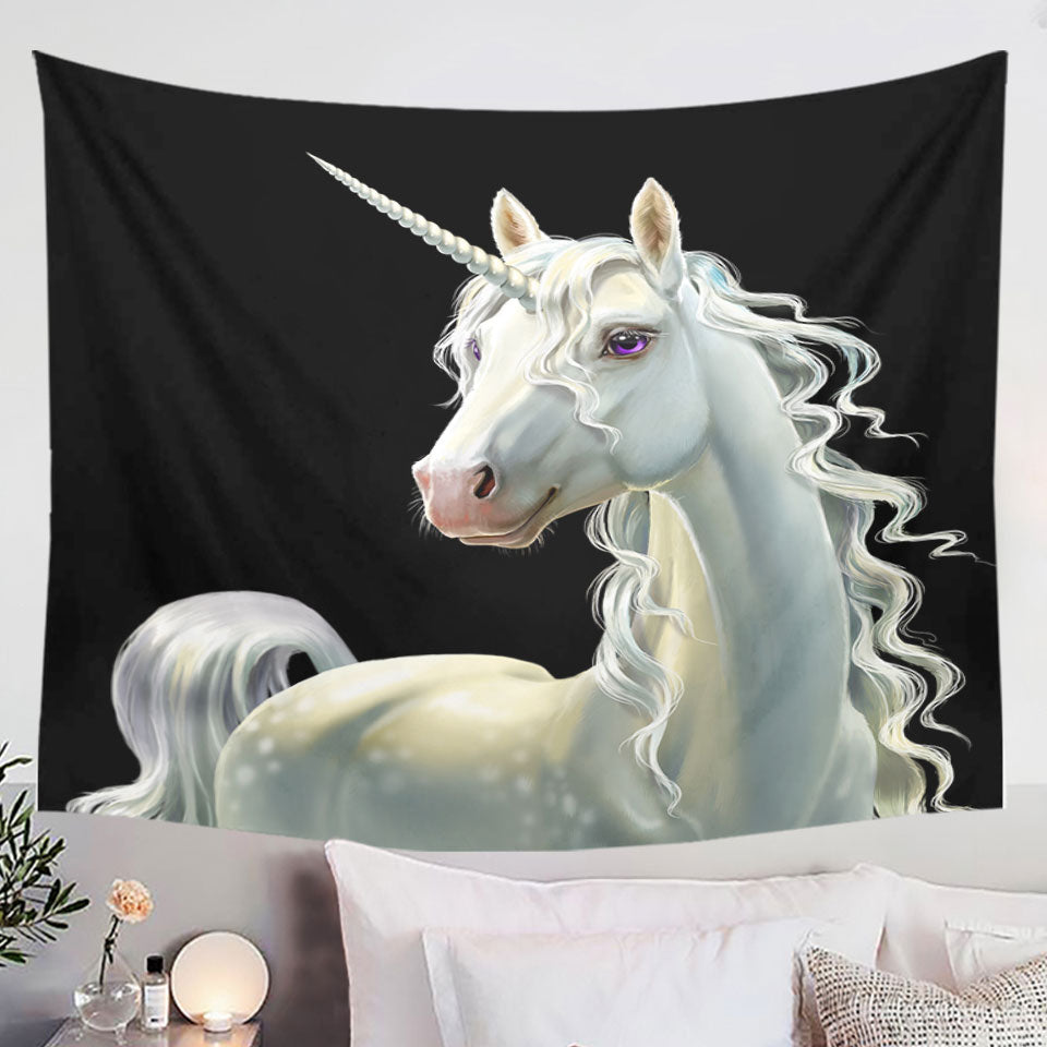 Handsome Unicorn Tapestry Wall Hanging