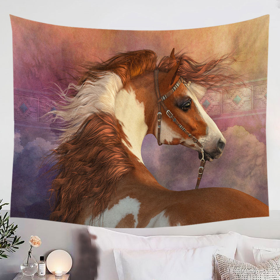 Hanging-Fabric-On-Wall-Decor-Heart-of-the-West-Brown-and-White-Pinto-Horse