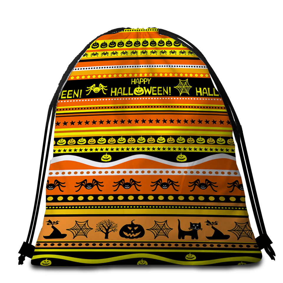 Happy Halloween Beach Towels and Bags Set Design