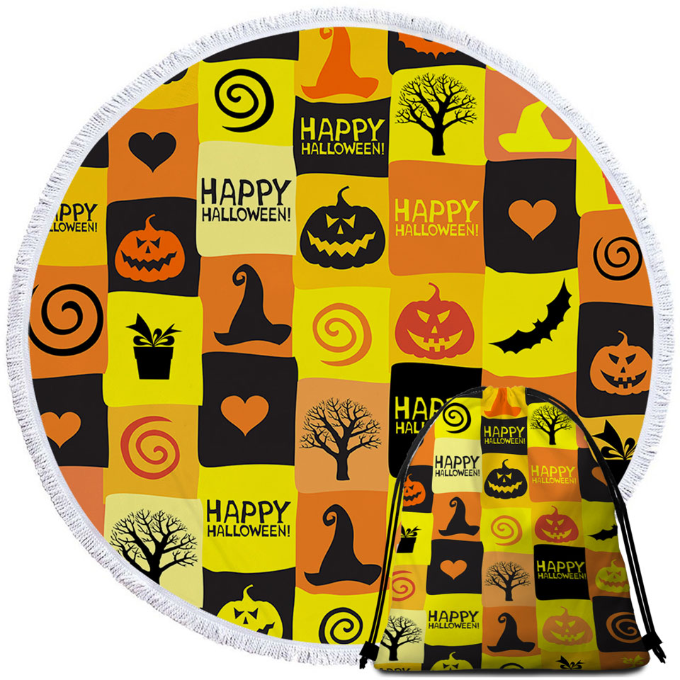 Happy Halloween Beach Towels and Bags Set
