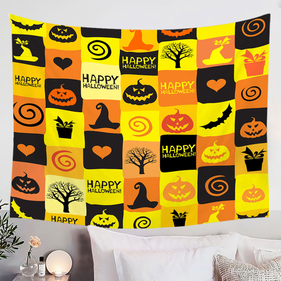 Happy Halloween Wall Decor Tapestry