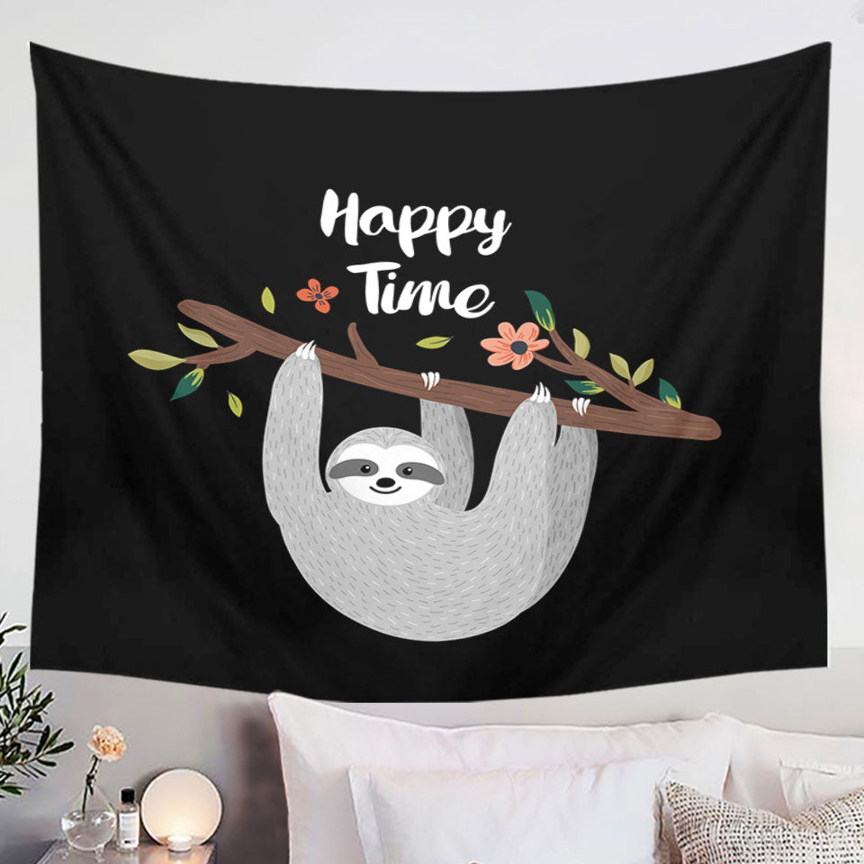 Multi Colored Tapestry of Elephant Pattern