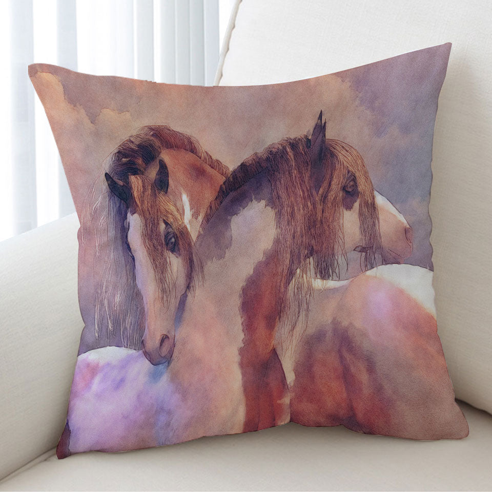 Harmony Beautiful Horses Art Cushions
