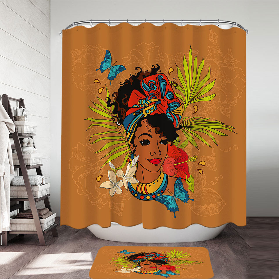Hawaii Girl Beautiful Shower Curtains