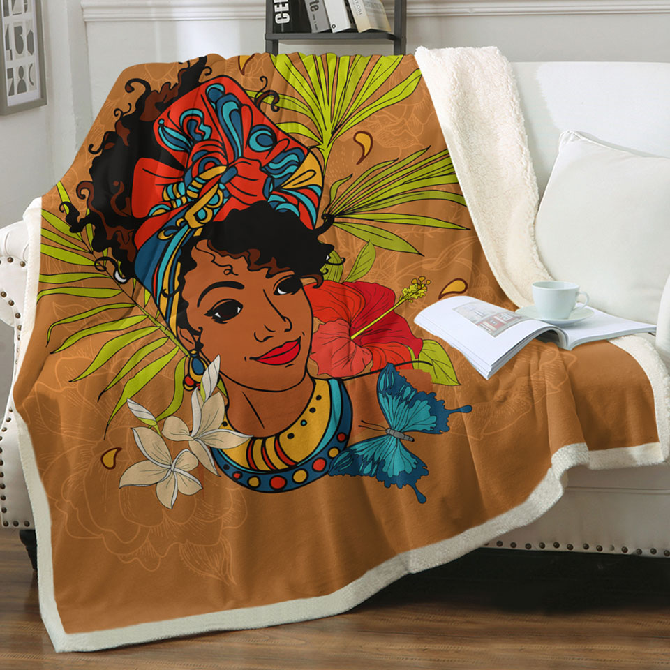 Hawaii Girl Throw Blanket