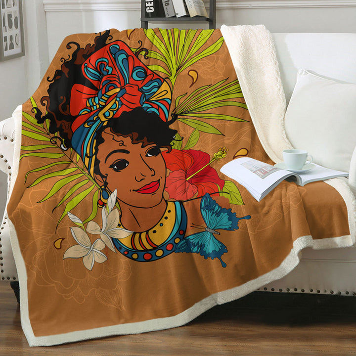 Hawaii Girl Throw Blanket