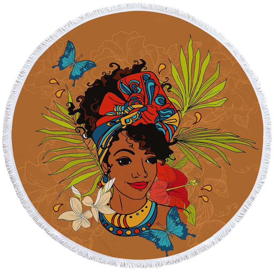 Hawaii Girl Unusual Beach Towels