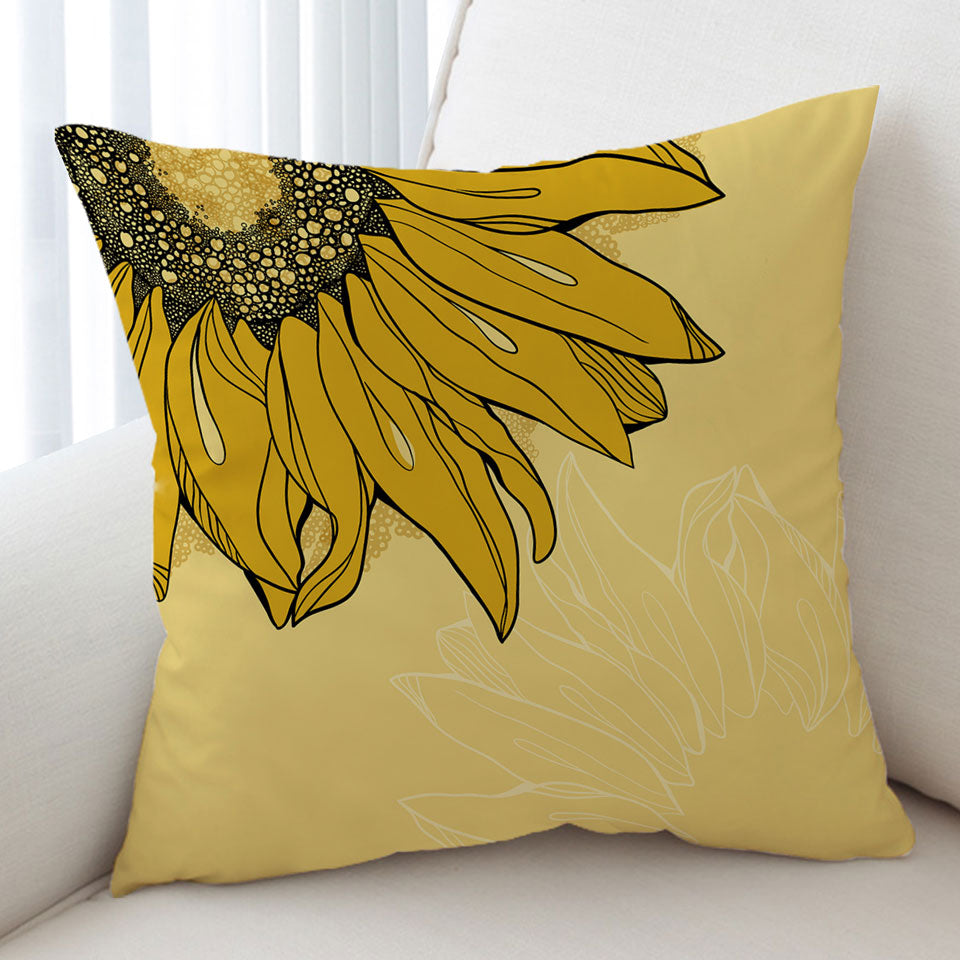 Hidden Sunflower Cushion Cover