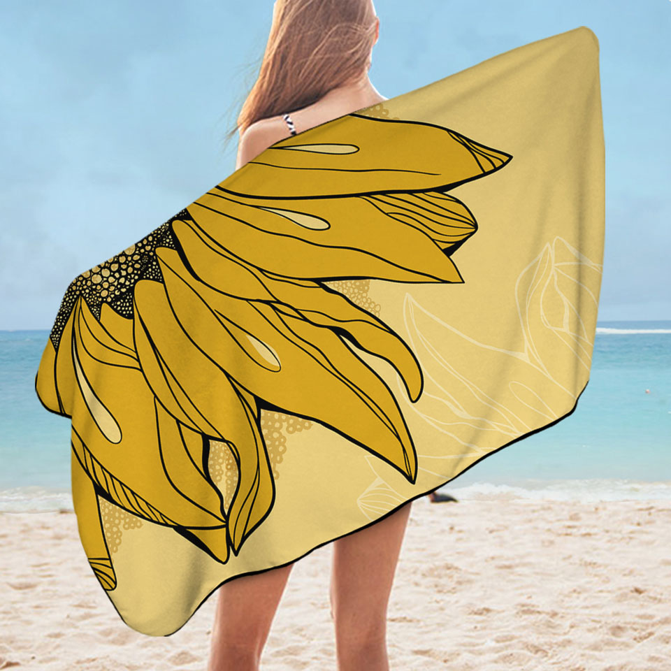 Hidden Sunflower Pool Towel