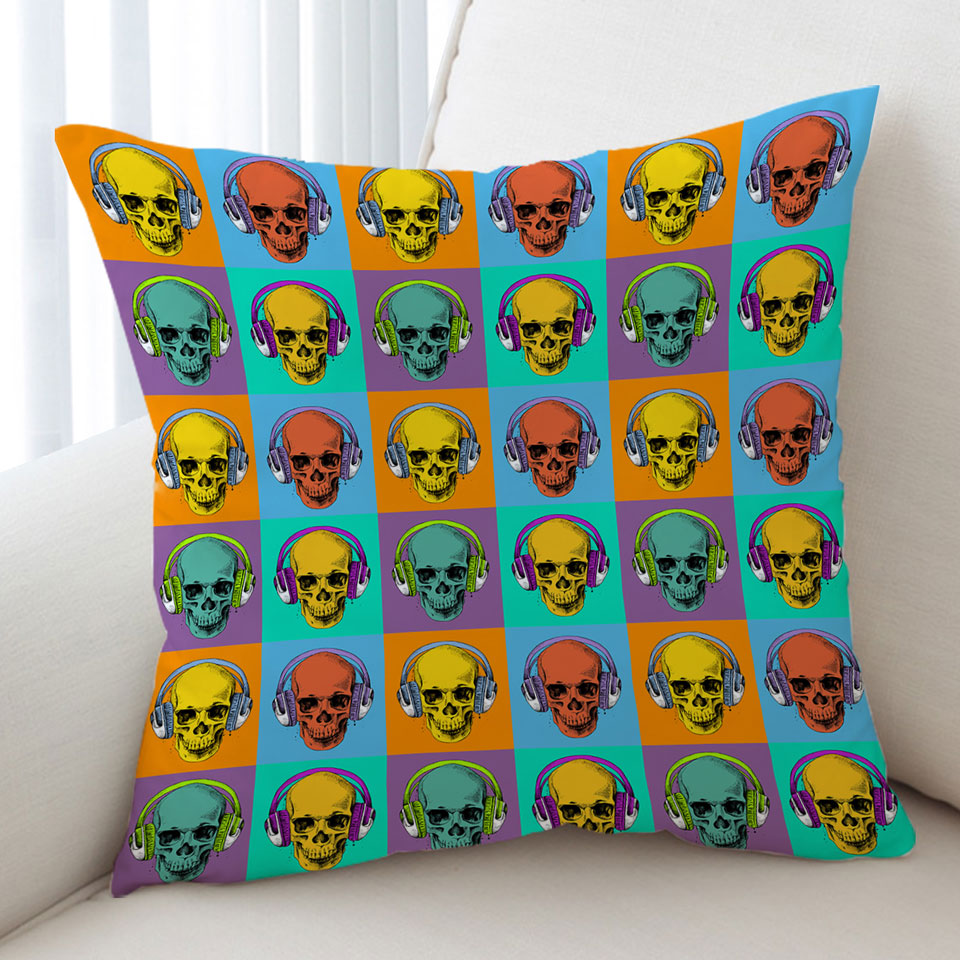 Hipster Skulls Cushion