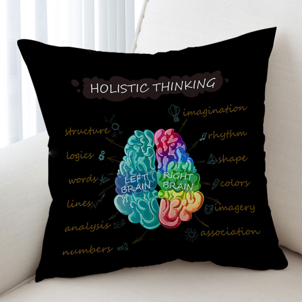 Holistic Thinking Colorful Brain Cushion Covers
