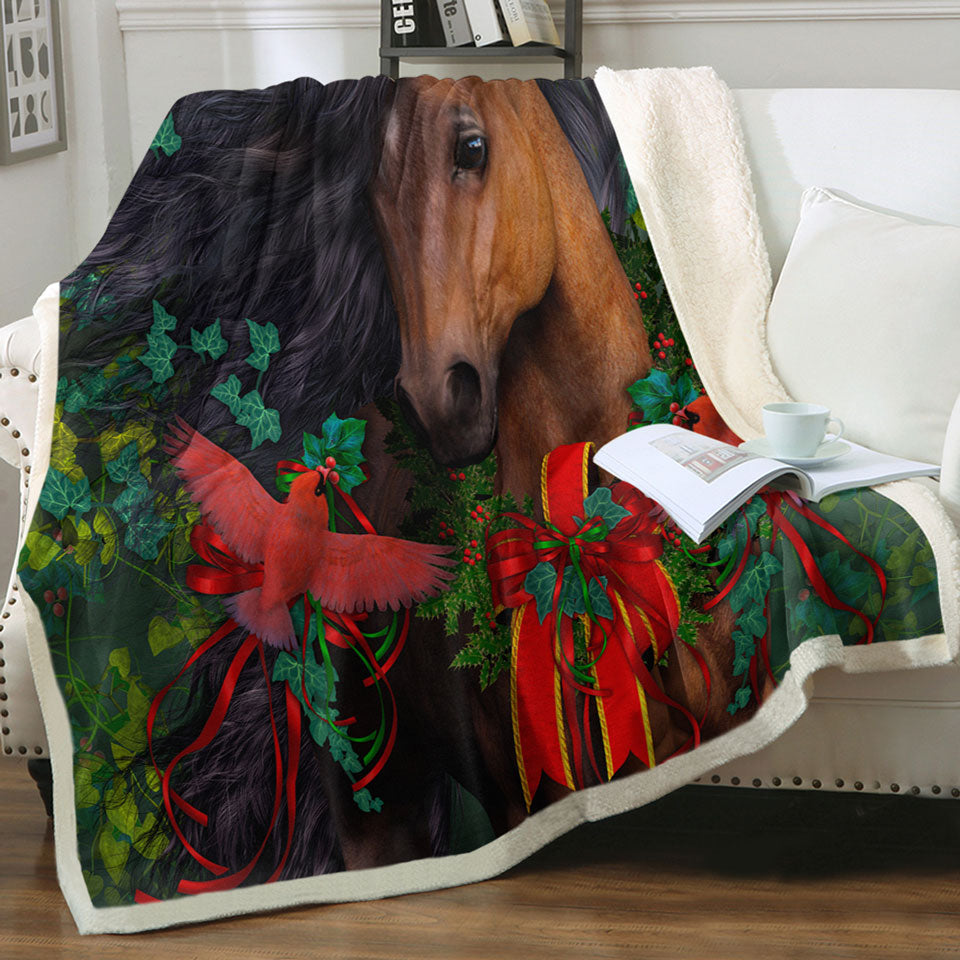 products/Horse-Art-Morgans-Christmas-Throws