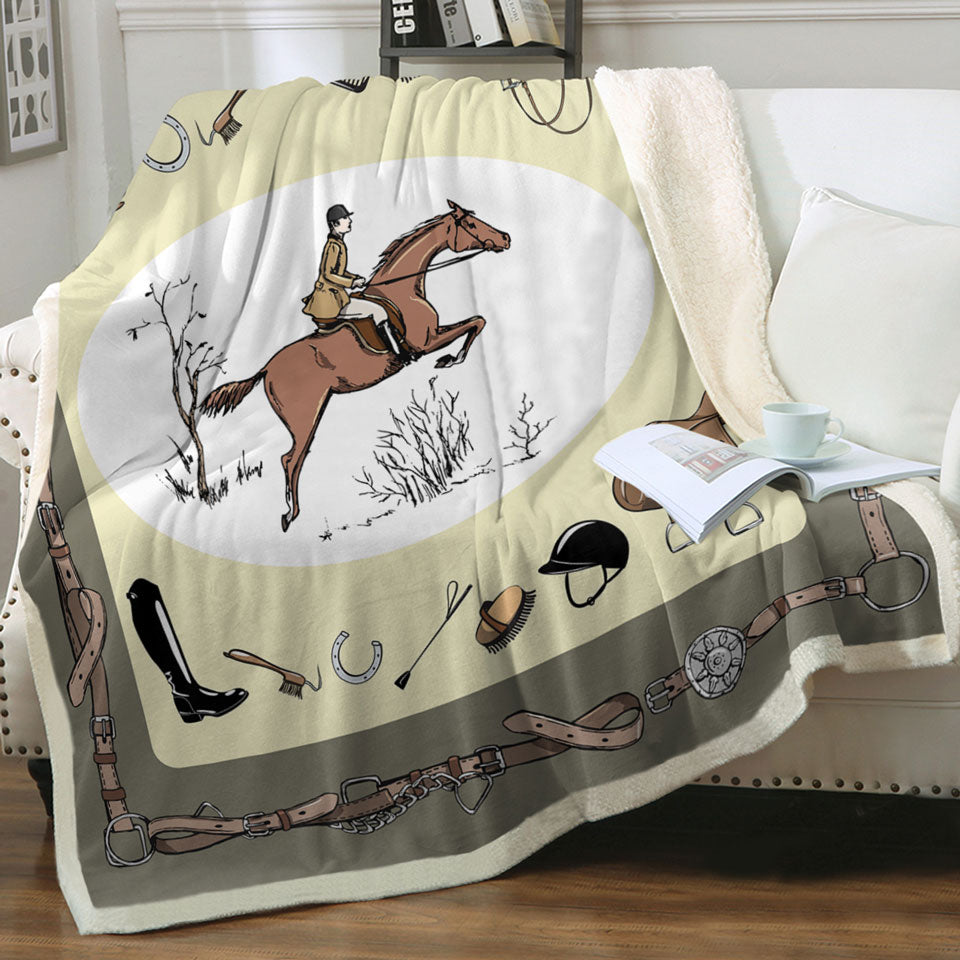 Horse Riding Mens Throws