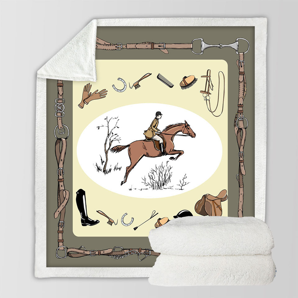 Horse Riding Women Throws