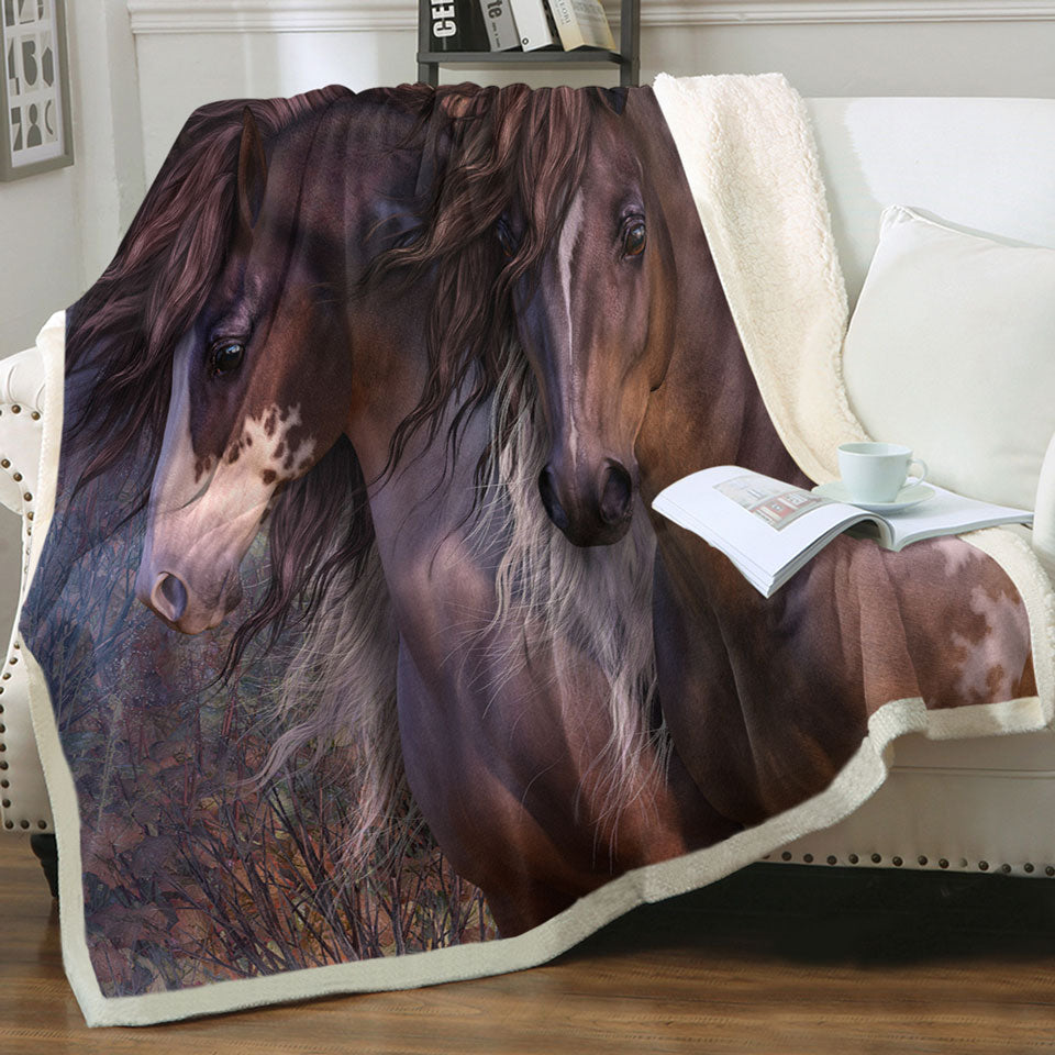 products/Horse-Sofa-Blankets-Art-the-Bachelors-Two-Attractive-Horses