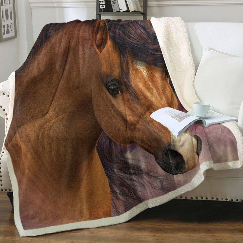 products/Horses-Art-Attractive-Brown-Young-Horse-Kids-Throws