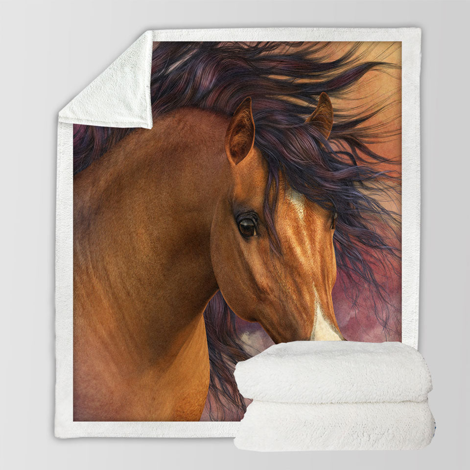 products/Horses-Art-Attractive-Brown-Young-Horse-Sherpa-Blanket
