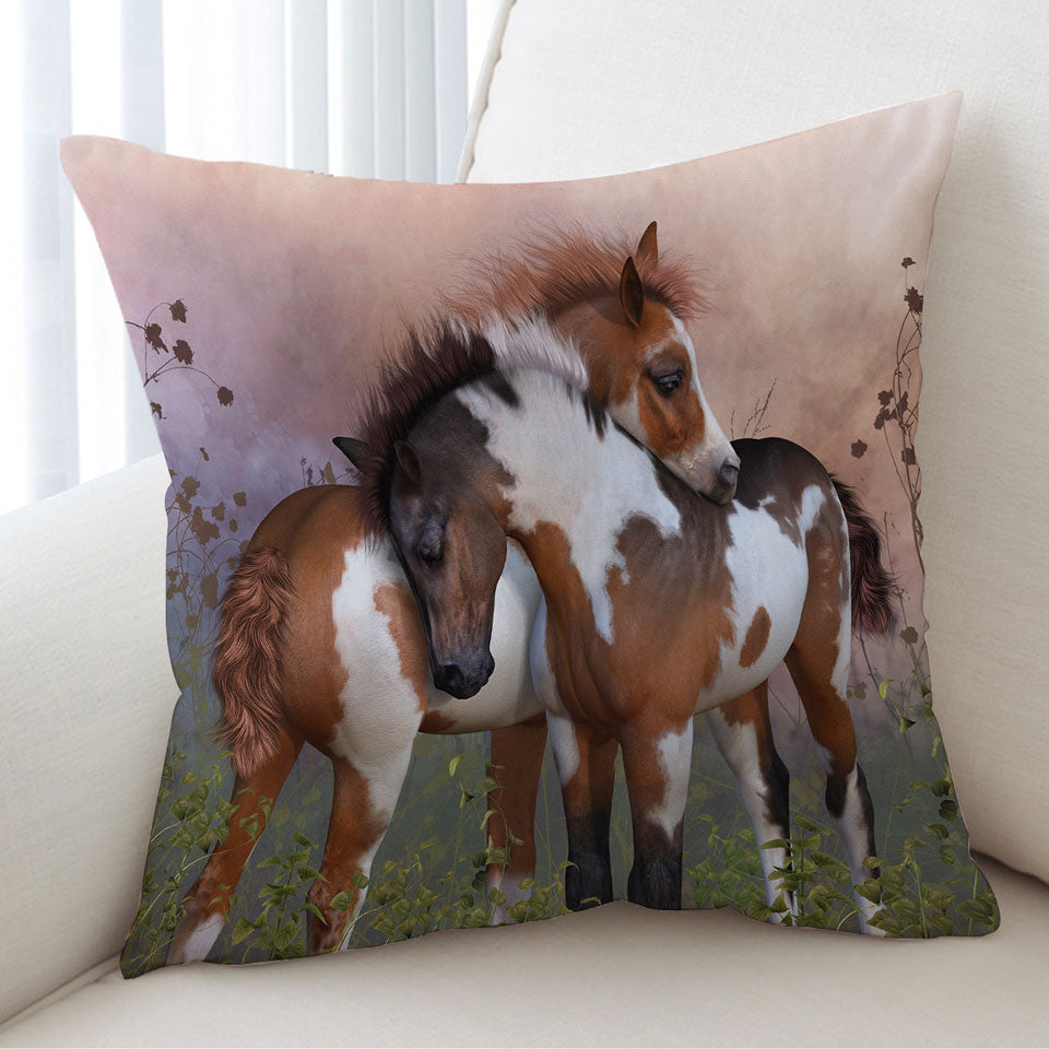 Horses Art Lovely Horses Cushion