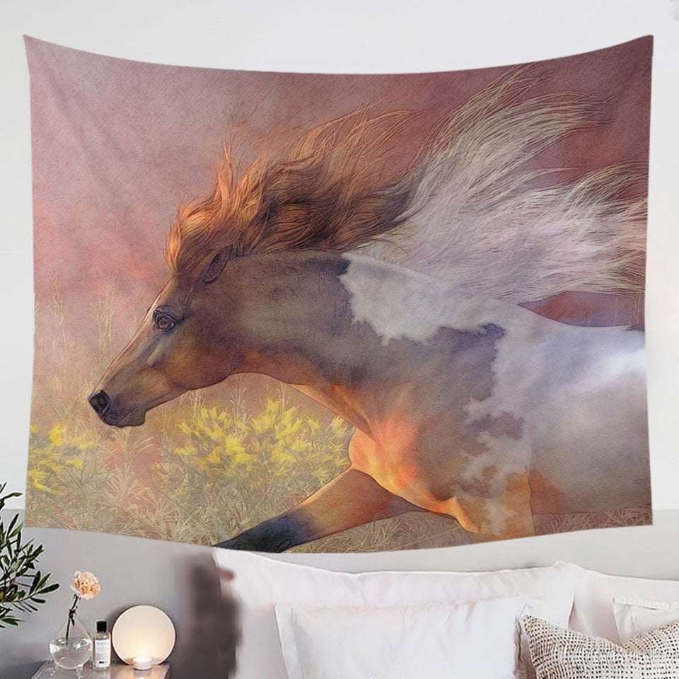 Horses-Art-Twilight-Run-Wild-Horse-Tapestry