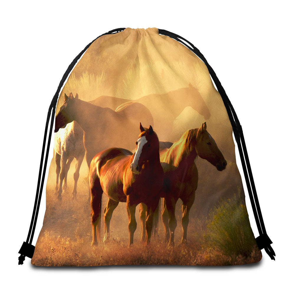 Horses Photo Beach Bags and Towels