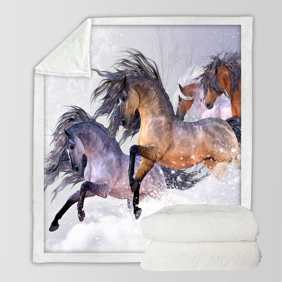 products/Horses-Sofa-Blankets-Winters-Flight-Snow-Running-Wild-Horses